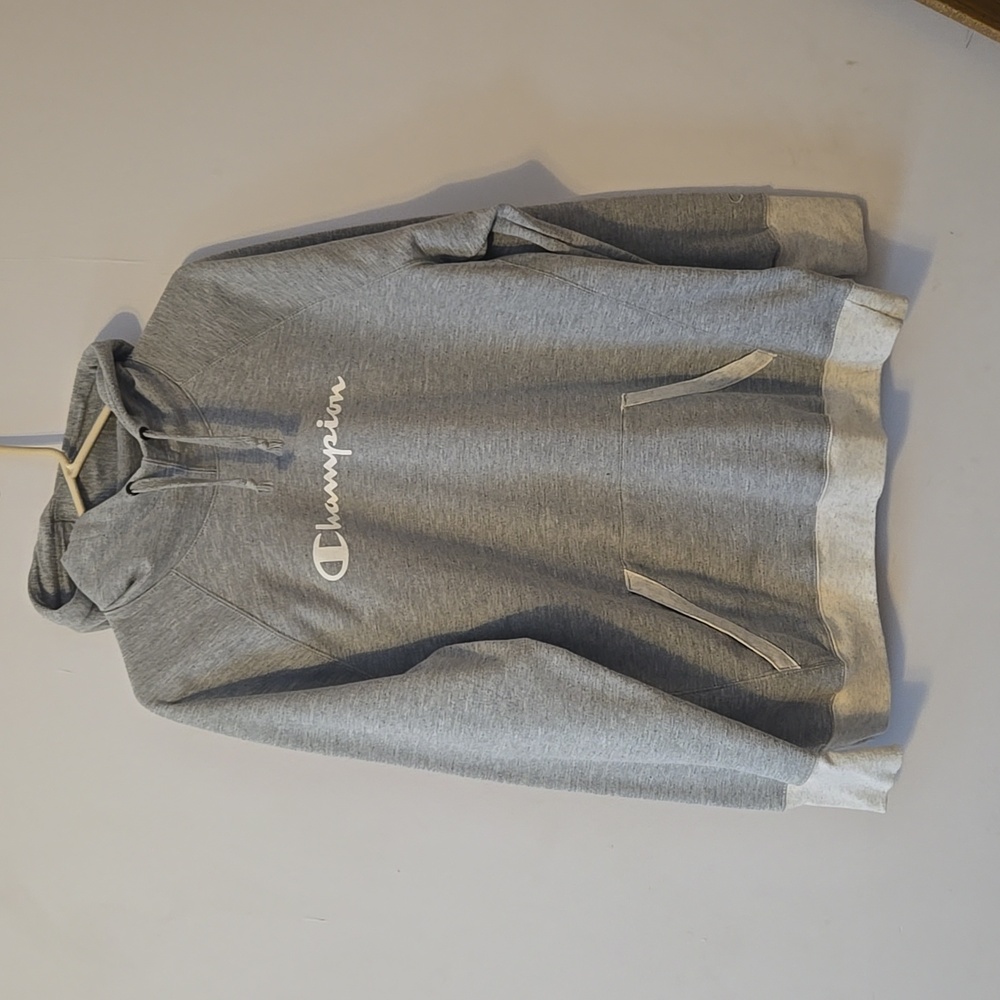 Champion Hoodie, Large, Gray